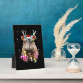 Weihnachtslicht Hippo Fiona Hippopotamus Lover Fotoplatte (Seite)