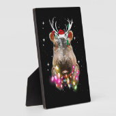 Weihnachtslicht Hippo Fiona Hippopotamus Lover Fotoplatte (Seite)