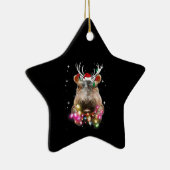 Weihnachtslicht Hippo Fiona Hippopotamus Lover Keramik Ornament (Rechts)