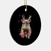 Weihnachtslicht Hippo Fiona Hippopotamus Lover Keramik Ornament (Rechts)