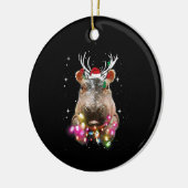 Weihnachtslicht Hippo Fiona Hippopotamus Lover Keramik Ornament (Links)