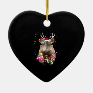 Weihnachtslicht Hippo Fiona Hippopotamus Lover Keramik Ornament