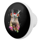 Weihnachtslicht Hippo Fiona Hippopotamus Lover Keramikknauf (Rechts)