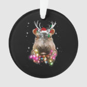 Weihnachtslicht Hippo Fiona Hippopotamus Lover Ornament (Vorderseite)