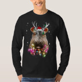 Weihnachtslicht Hippo Fiona Hippopotamus Lover T-Shirt (Vorderseite)