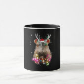 Weihnachtslicht Hippo Fiona Hippopotamus Lover Tasse (Zentrum)