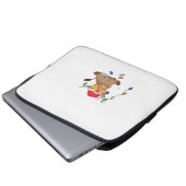 Weihnachtslicht Hochlandkuh hässlich Pullover Tauf Laptopschutzhülle (Vorne Knopf)