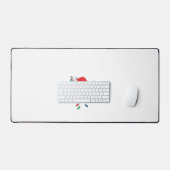 Weihnachtslicht Hochlandkuh hässlich Pullover Tauf Schreibtischunterlage (Tastatur & Maus)