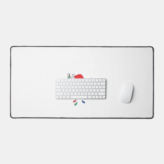 Weihnachtslicht Hochlandkuh hässlich Pullover Tauf Schreibtischunterlage (Tastatur & Maus)