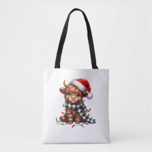 Weihnachtslicht Hochlandkuh Vintag Niedlich Highla Tasche