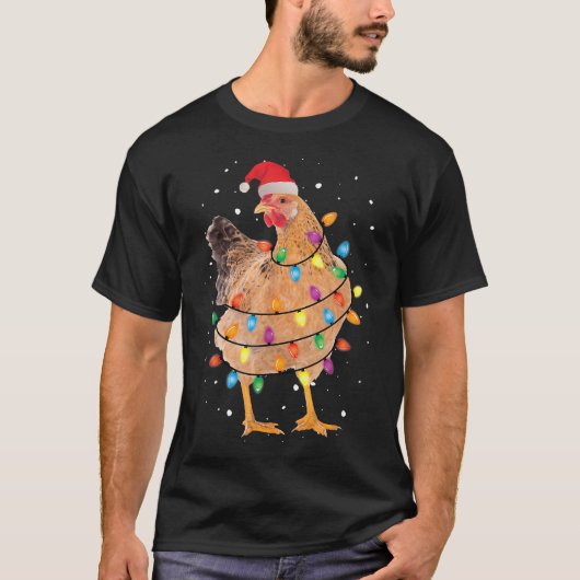 WeihnachtsLICHT Hühnchen Weihnachtsbaum Hühnchen T-Shirt (Vorderseite)