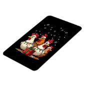 Weihnachtslicht Hühner Weihnachtsfest Weihnachten  Magnet (Linke Seite)