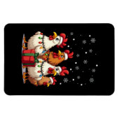 Weihnachtslicht Hühner Weihnachtsfest Weihnachten  Magnet (Horizontal)