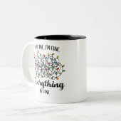 Weihnachtslicht ich bin gut alles ist gut zweifarbige tasse (Vorderseite Links)