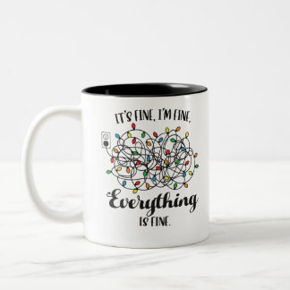 Weihnachtslicht ich bin gut alles ist gut zweifarbige tasse