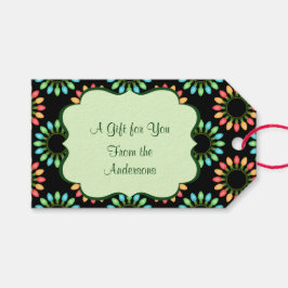 Weihnachtslicht im Muster der farbenfrohen Kreise Geschenkanhänger