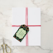 Weihnachtslicht im Muster der farbenfrohen Kreise Geschenkanhänger (Mit Garn)