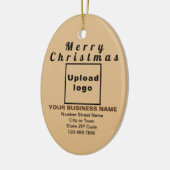 Weihnachtslicht in Brown Oval Keramik Ornament (Links)