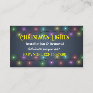 Weihnachtslicht Installation Business Cards Visitenkarte