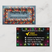 Weihnachtslicht Installation Business Cards Visitenkarte (Vorne/Hinten)