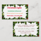 Weihnachtslicht Installation Business Cards Visitenkarte (Vorne/Hinten)