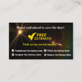 Weihnachtslicht Installation Business Cards Visitenkarte (Rückseite)