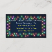 Weihnachtslicht Installation Business Cards Visitenkarte (Rückseite)