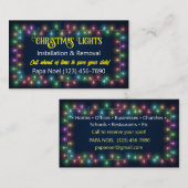 Weihnachtslicht Installation Business Cards Visitenkarte (Vorne/Hinten)