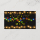 Weihnachtslicht Installation Business Cards Visitenkarte (Rückseite)