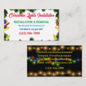Weihnachtslicht Installation Business Cards Visitenkarte (Vorne/Hinten)