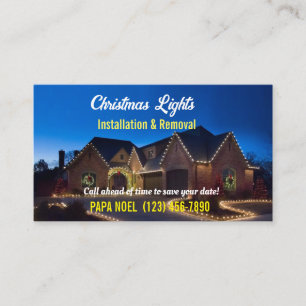 Weihnachtslicht Installation Business Cards Visitenkarte