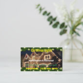 Weihnachtslicht Installation Business Cards Visitenkarte (Stehend Vorderseite)