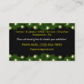 Weihnachtslicht Installation Business Cards Visitenkarte (Rückseite)