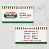 Weihnachtslicht Installation Business Cards Visitenkarte (Vorne/Hinten)