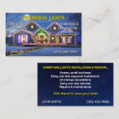 Weihnachtslicht Installation Business Cards Visitenkarte (Vorne/Hinten)