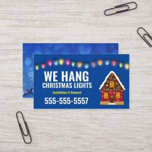 Weihnachtslicht-Installation Geschäftskarten Visitenkarte