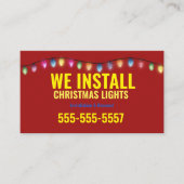 Weihnachtslicht-Installation Geschäftskarten Visitenkarte (Vorderseite)