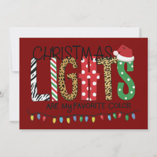 Weihnachtslicht ist meine Lieblingsfarbe Weihnacht Feiertagskarte