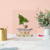 Weihnachtslicht Kuh Liebhaber Klassischer T - Shir Acrylschild (Hochzeit)