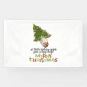 Weihnachtslicht Kuh Liebhaber Klassischer T - Shir Banner (Horizontal)