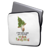 Weihnachtslicht Kuh Liebhaber Klassischer T - Shir Laptopschutzhülle (Vorderseite Links)