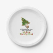 Weihnachtslicht Kuh Liebhaber Klassischer T - Shir Pappteller (Vorderseite)