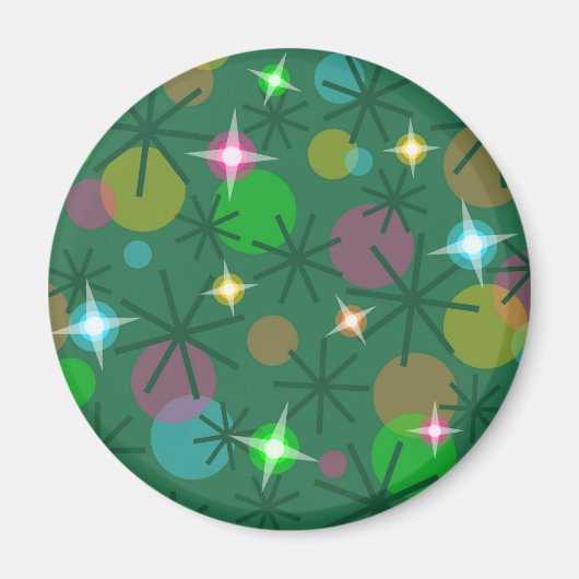 Weihnachtslicht Kühlschrankmagnet rund (Vorne)