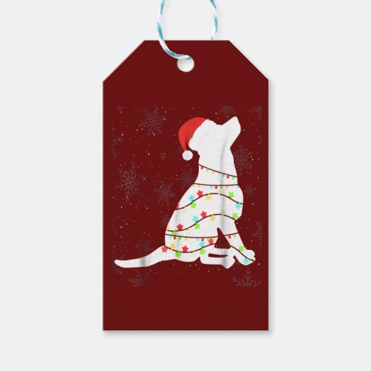 Weihnachtslicht Labrador Retriever Dog Geschenkanhänger (Vorderseite)