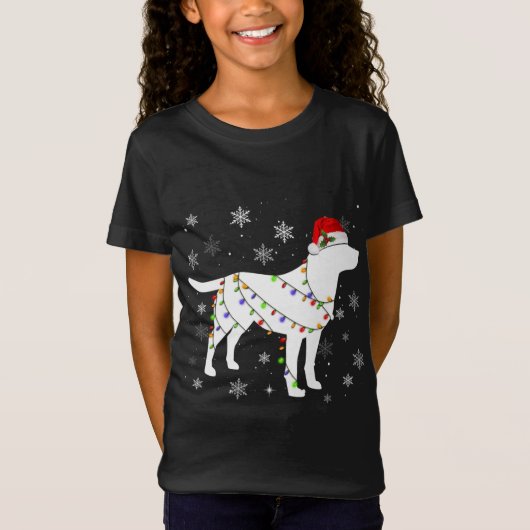 Weihnachtslicht Labrador Retriever Dog Lover Gesch T-Shirt (Vorderseite)