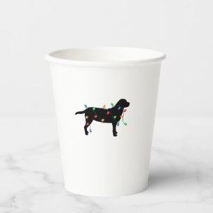 Weihnachtslicht Labrador Retriever Hundeshirt Pappbecher