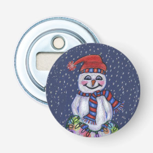 Weihnachtslicht Lächeln Snowman Schneeflocken Flaschenöffner