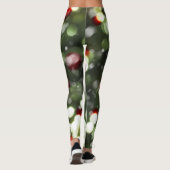 Weihnachtslicht-Leggings mit Schnee Leggings (Rückseite)