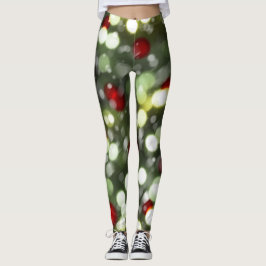 Weihnachtslicht-Leggings mit Schnee Leggings