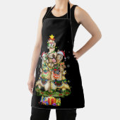 Weihnachtslicht Llama Weihnachtsmannmütze Tree Lla Schürze (InSitu)